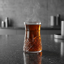 لیوان چای‌خوری کمر باریک طرح خورشیدی